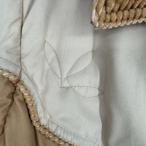Vintage Trail Gear Pacific Trail Puffer Jacket Large Brown Western Yoke Corduroy